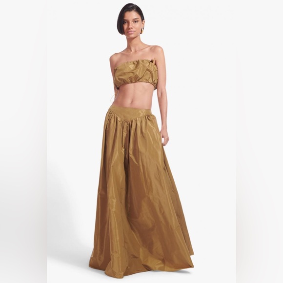 Staud Set. Gigi Top and Bendetta skirt. Color Khaki. - Picture 2 of 9